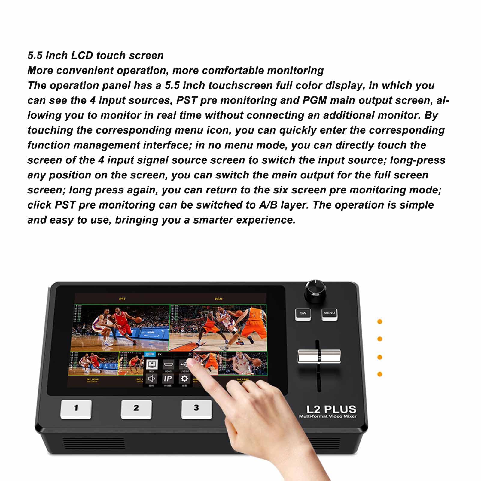 Mini Video Mixer Switcher, USB 3.0 100 To 240V Multi-Camera Video